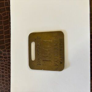 Vintage 1904 Rosevelt luggage tag